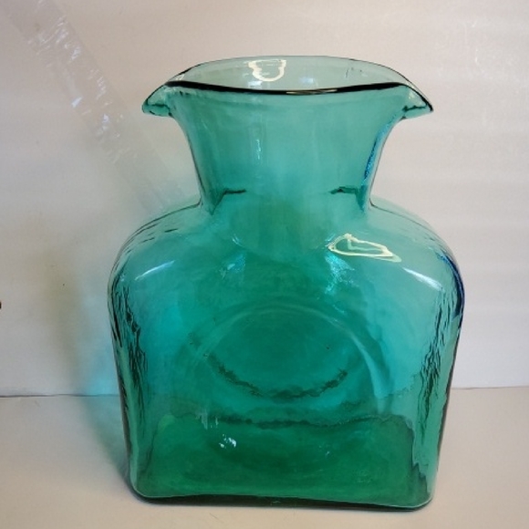Blenko Double Spout Water Bottle Teal